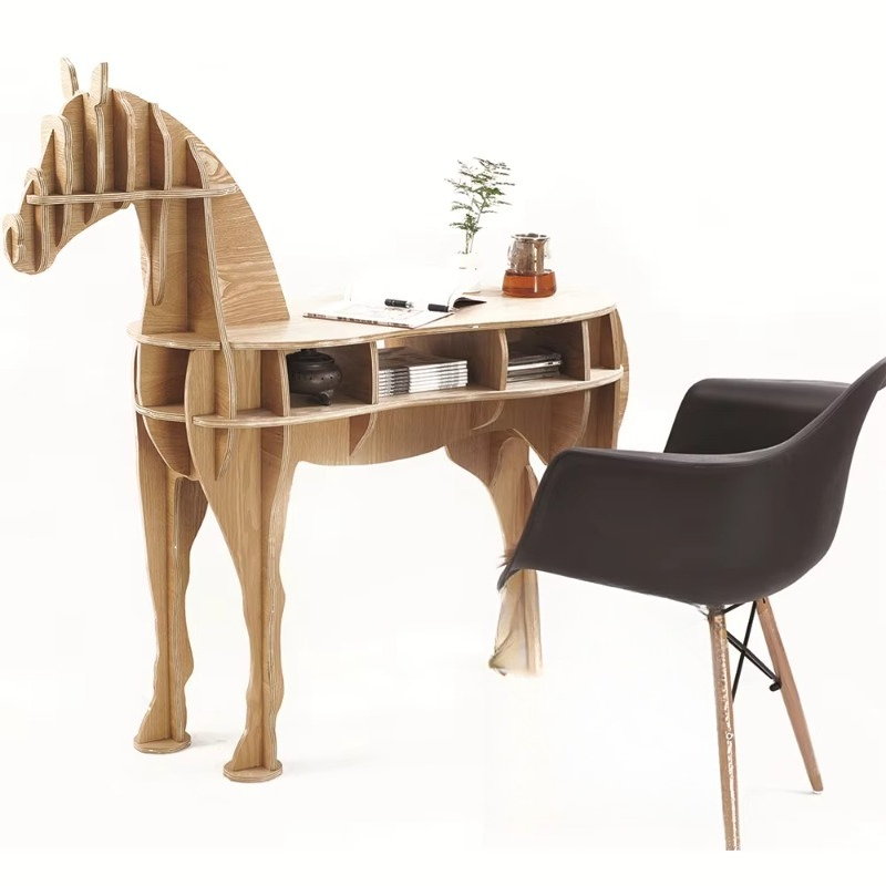 Creative Wooden Horse Tea Coff - Coffee Tea Library 评论和价格