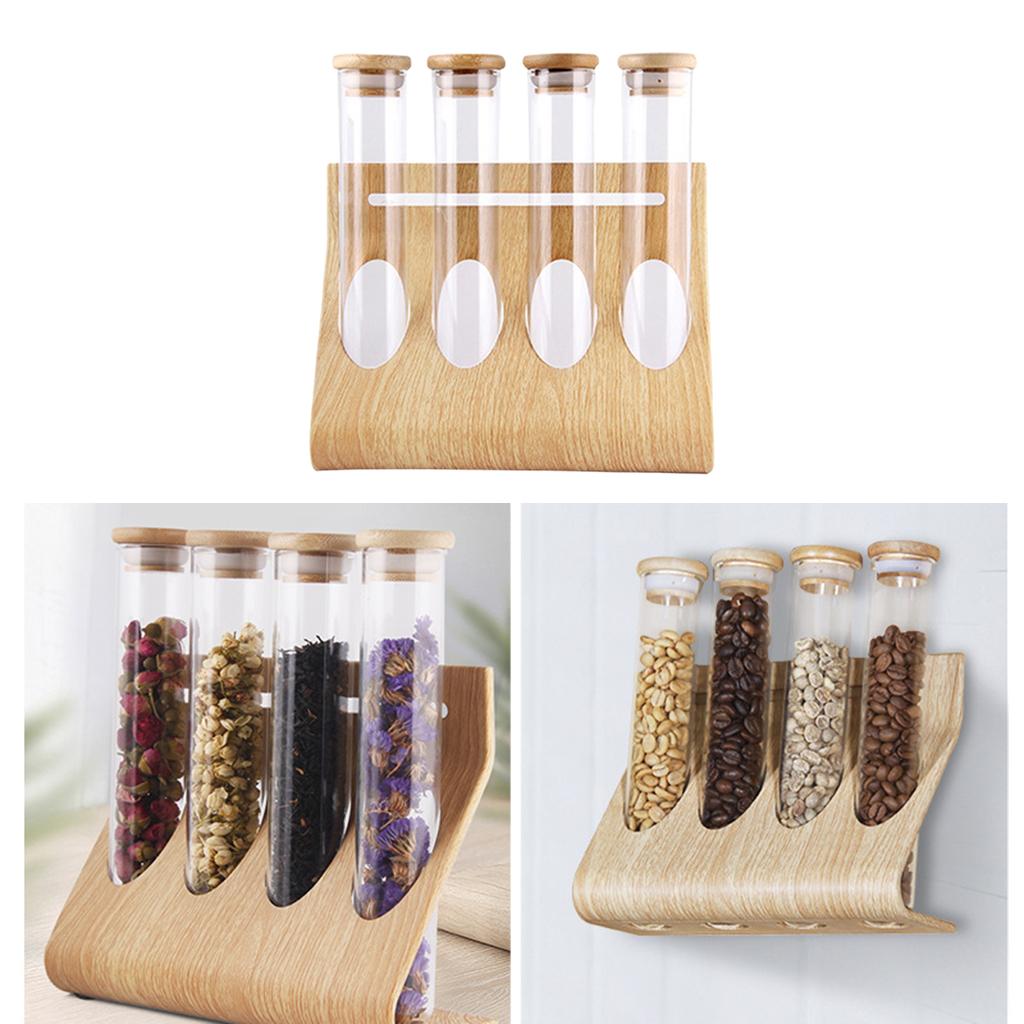 Glass Tube Storage Rack Visibl - Coffee Tea 评论和价格