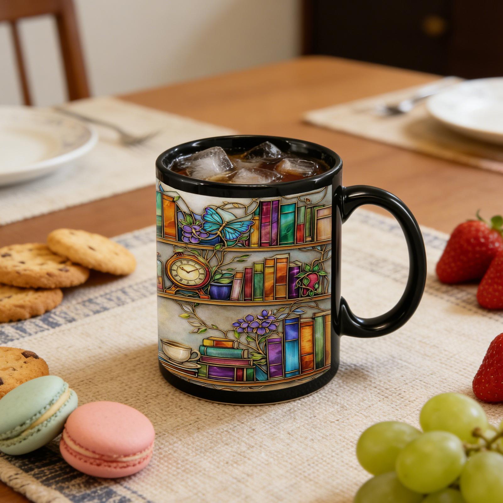 Mug For Coffee Cat Theme Heat- - Coffee Tea Library 评论和价格