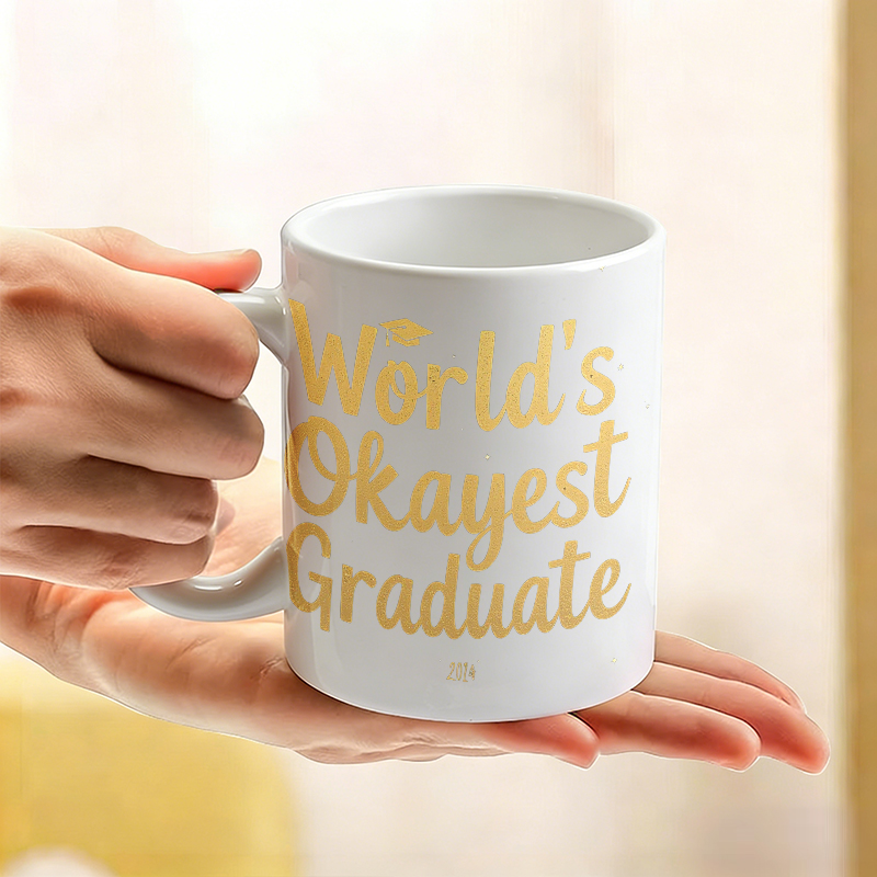 Funny gilded font ceramic mug, - Coffee Tea Font 评论和价格