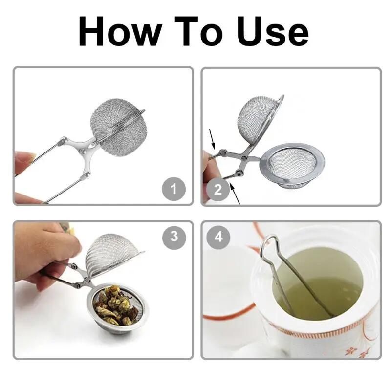 4-1pcs Steel Tea Infuser Reusa - Coffee Tea Infuser 评论和价格