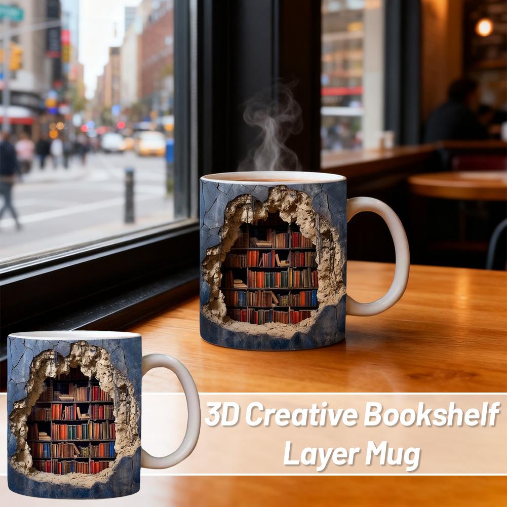 3D Creative Space Design Mugs  - Coffee Tea Library 评论和价格
