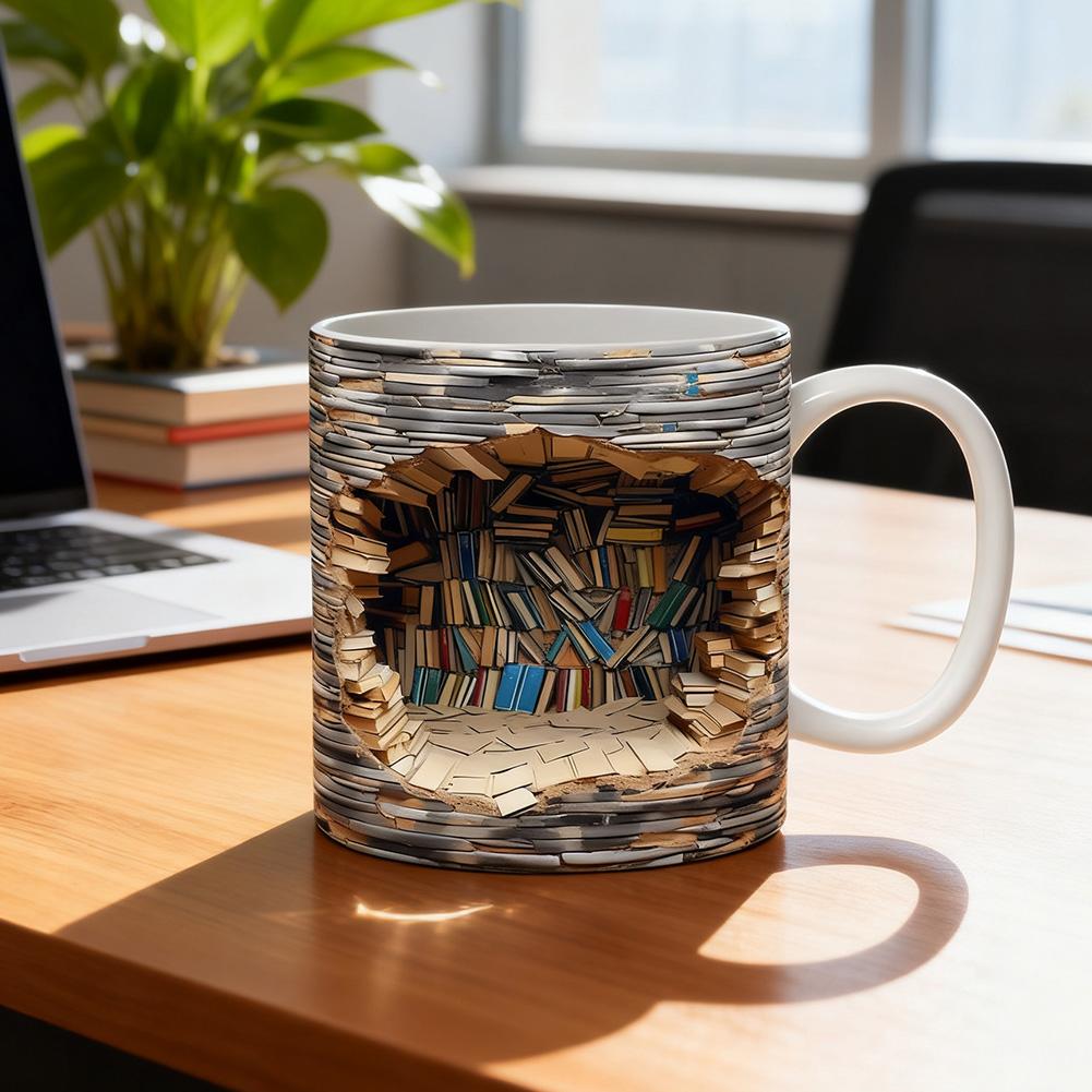 3D Creative Space Design Mugs  - Coffee Tea Library 评论和价格