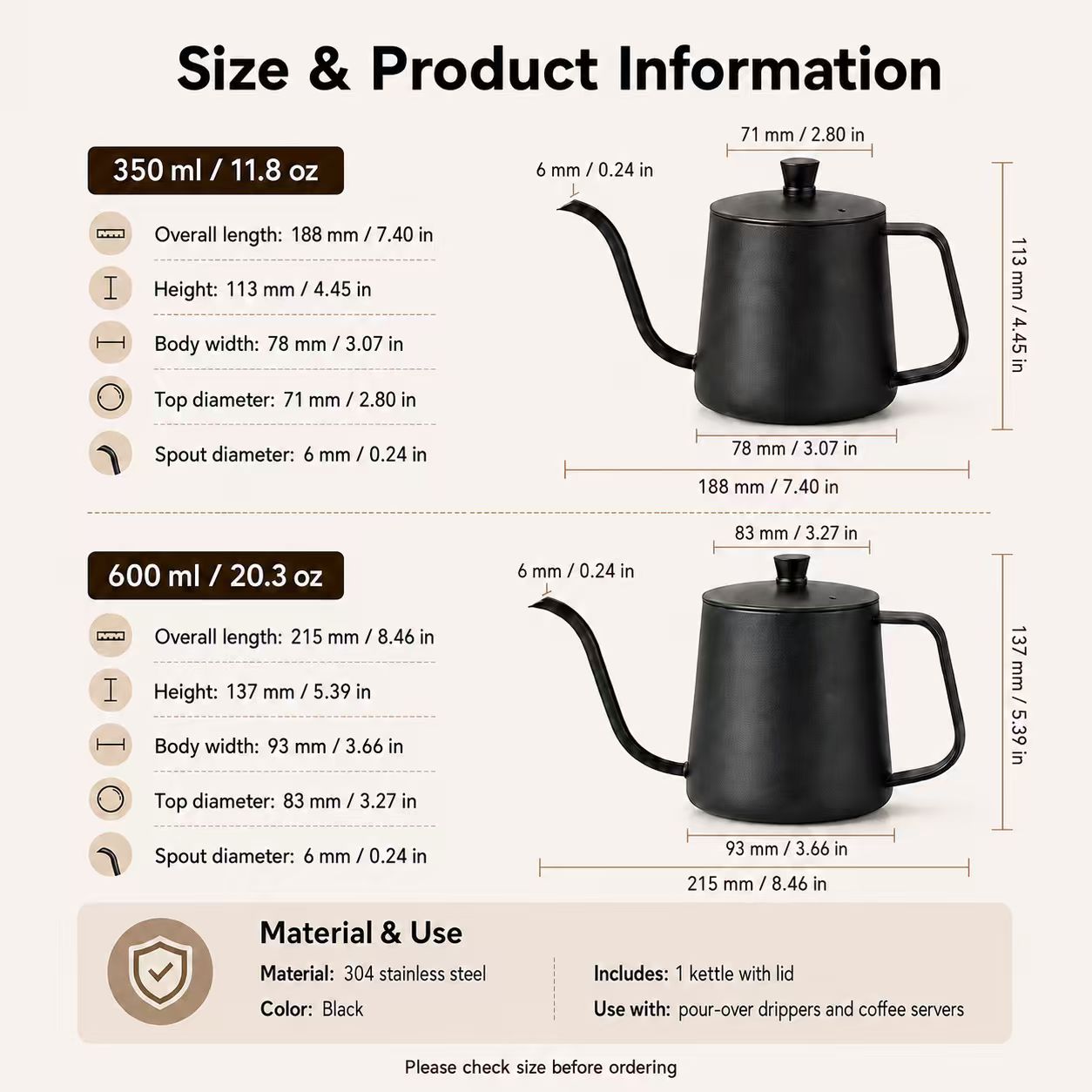 304 Stainless Steel Coffee Pot - Coffee Tea Box 评论和价格
