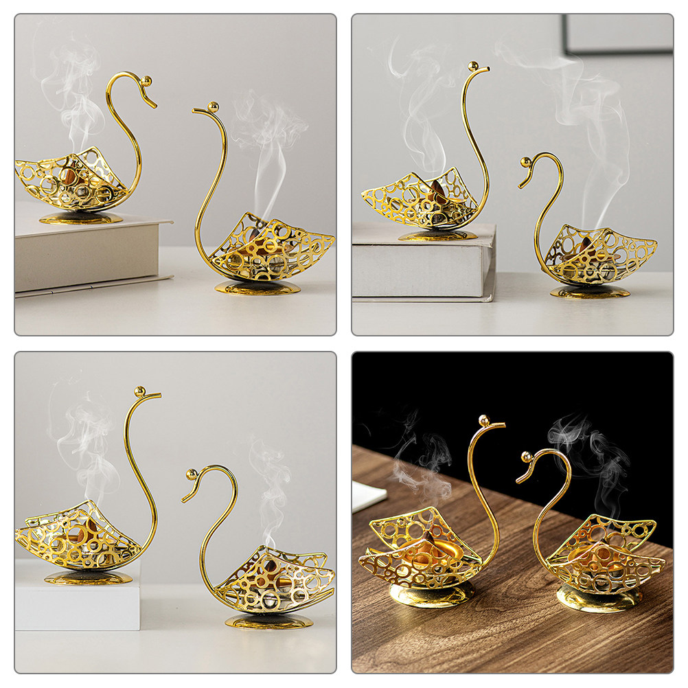 1Pair Iron Swan Desktop Decor  - Coffee Tea Library 评论和价格